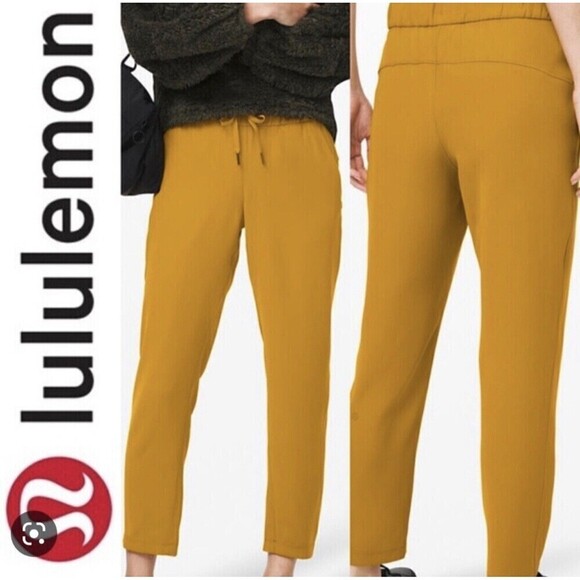 Lululemon ON THE FLY Gold Pants Size 10Inseam 27
